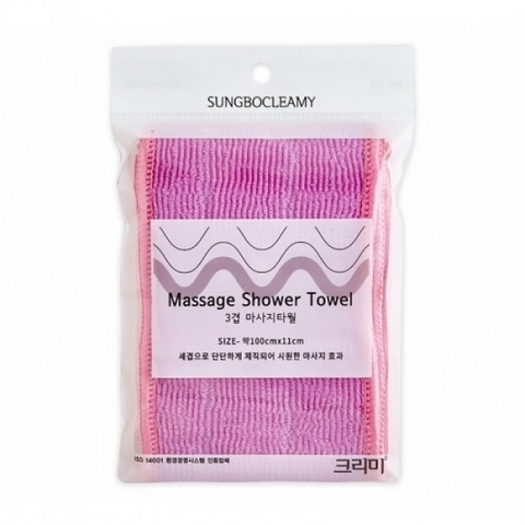 Sungbo Cleamy Clean & Beauty Massage Shower Towel 11х100
