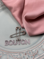 Брошь булавка серебристая