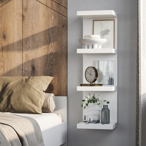 Полка Фора 100Е настенная, размеры: 30*90*27 см, белый