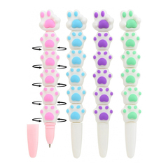 Ручка шариковая, Basir, синие чернила, серия "Лапка", с вращающимися фигурками, 36 шт