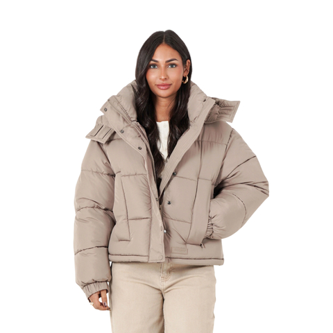 BIG puffer jacket sand