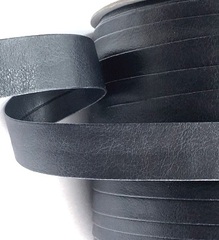 Косая бейка кож.зам, ш. 1,5 см, чёрный