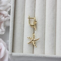 Швензы Морские звезды 19*21 мм с английским замком, позолота, Ш117