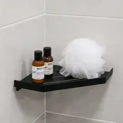 Полка угловая одноэтажная Fixsen Hi-Tech черная FX-841B