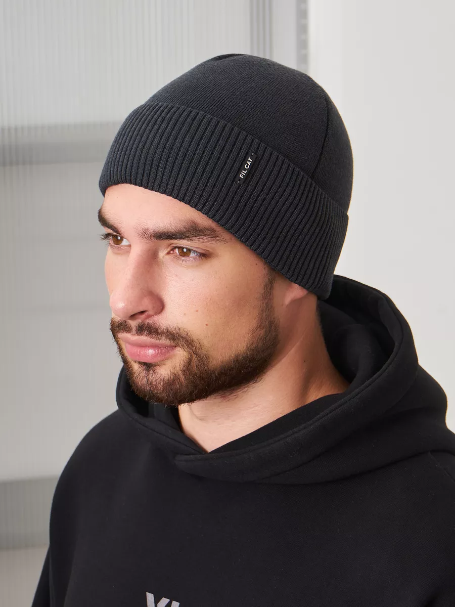 Шапка бини зимняя весенняя с флисом