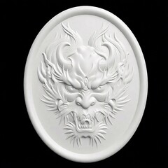 Силиконовый молд № 481 Медальон Голова Демона , маска Хання
