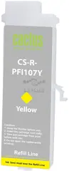 Картридж перезаправляемый струйный Cactus CS-R-PFI107Y желтый для Canon imageProGRAF iPF670, 680, 685, 770, 780, 785 без чипа