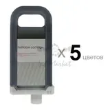 Перезаправляемые картриджи (ПЗК) для Canon imagePROGRAF TZ-30000, TZ-32000 (совм. PFI-140, PFI-340, PFI-740), без чипов, комплект 5 штук