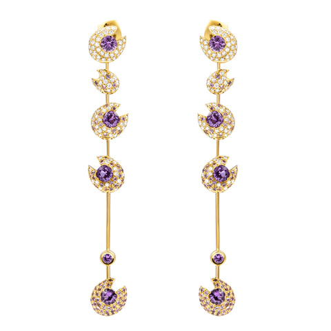 Серьги с сапфирами и бриллиантами, E0039-0/9