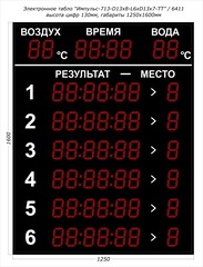 Табло для плавания Импульс 713-D13x8-L6xD13x7-T-T2