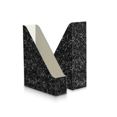 Вертикальный накопитель Attache Economy Мрамор картонный черный ширина 75 мм (2 штуки в упаковке)