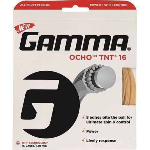 Теннисные струны Gamma Ocho TNT (12 m) - natural