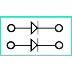 Клемма Push-IN/ с диодной схемой DD5 /0,2-2,5мм2/1А/1000V