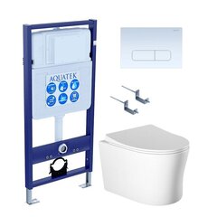 SET AQUATEK НИКА-013 4в1 (рама AQUATEK Standard INS-0000012+крепеж KKI-0000002+клавиша KDI-0000013+унитаз НИКА AQ2009-00 с тонким сиденьем soft-close) фото