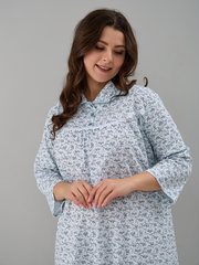 Ночная сорочка С-003/белый-веточки