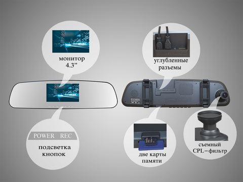 Видеорегистратор TrendVision MR-700 GNS