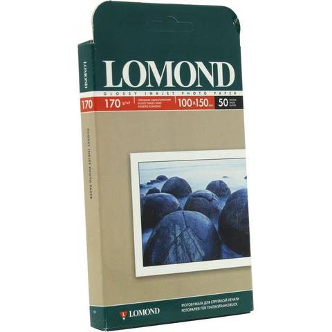 Фотобумага LOMOND Односторонняя, глянцевая,  10 х 15 см, 170 гр., 50 листов