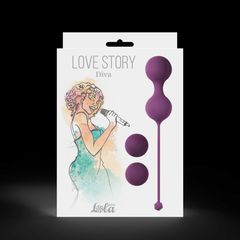 Набор фиолетовых вагинальных шариков Love Story Diva - 