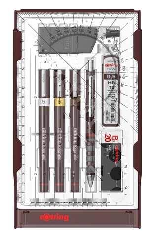 Набор изографов Rotring College Set, 0,25 mm / 0,35 mm / 0,50 mm (S0699380)