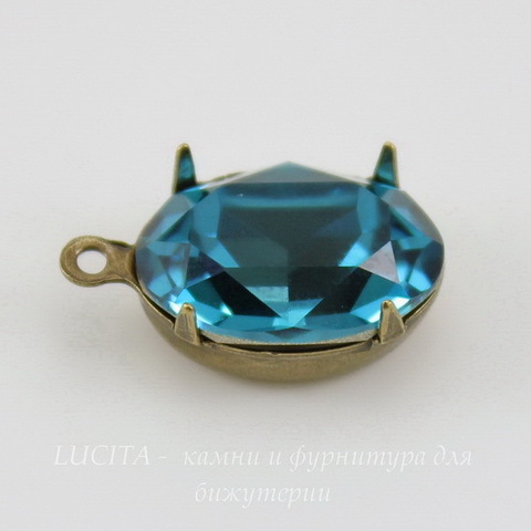 Сеттинг - основа - подвеска для страза 14х10 мм (оксид латуни)