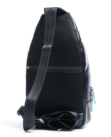 Рюкзак слинг Piquadro Blue Square, синий, кожа натуральная (CA4827B2/BLU2)