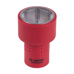 KING TONY (3335VE22M) Головка торцевая диэлектрическая шестигранная 3/8", 22 мм