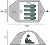 Картинка палатка туристическая Btrace canio 4 зеленый-бежевый - 2