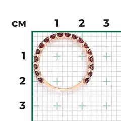 01-5317-00-204-1110-57 - Кольцо-дорожка из золота с гранатами