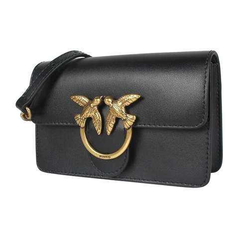 Сумка Pinko Bag Waist Bag Messenger Shoulder Bag Mini Black Gold,  1P21SC-Y6JC-Z99