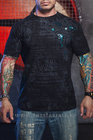 Xtreme Couture | Футболка мужская FREE REIGN X1526BF Blue Foil от Affliction перед