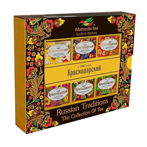Чайная коллекция «Русские традиции» 315 г, набор, 6 видов чая