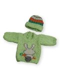 Свитер и шапка - Зеленый. Одежда для кукол, пупсов и мягких игрушек.