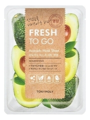 TONYMOLY   Освежающая тканевая маска для лица с экстрактом авокадо FRESH TO GO Avocado Mask Sheet 22г