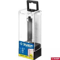 ЗУБР 12.7 x 38 мм, хвостовик 12 мм, фреза кромочная с нижним подшипником, Профессионал (28783-12.7-38-12)