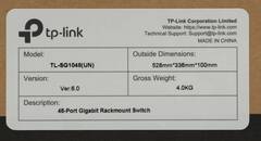 TP-Link TL-SG1048 - 48-портовый гигабитный монтируемый в стойку коммутатор