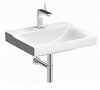 Раковина Geberit Xeno²: B=60см, T=48см, Отверстие под смеситель=По центру, Перелив=Без, Белый / Специальное керамическое покрытие KeraTect