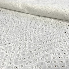 Ткань шитье белое волна 3313