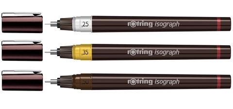 Набор изографов Rotring College Set, 0,25 mm / 0,35 mm / 0,50 mm (S0699380)