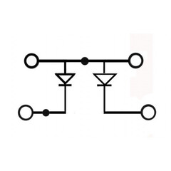 Клемма Push-IN/ с диодной схемой DD3 /0,2-2,5мм2/1А/1000V