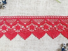 Кружево плетеное, ш. 8,5 см (коралловый)