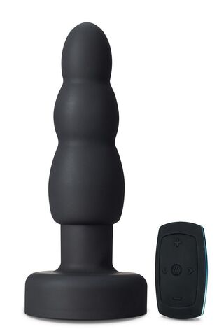 Черный анальный вибратор Propel Plug - 14,6 см.
