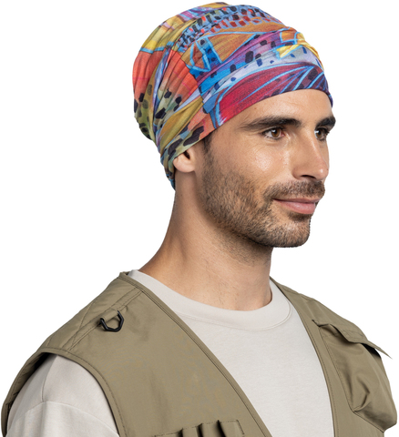 Картинка бандана-труба Buff CoolNet Trout Confetti - 2