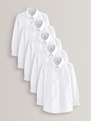 Рубашка школьная для девочки Next 949-146, 5 шт., Белый