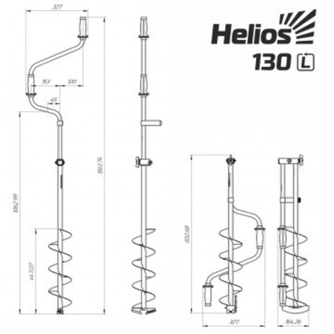 Ледобур Helios HS-130D (левое вращение)