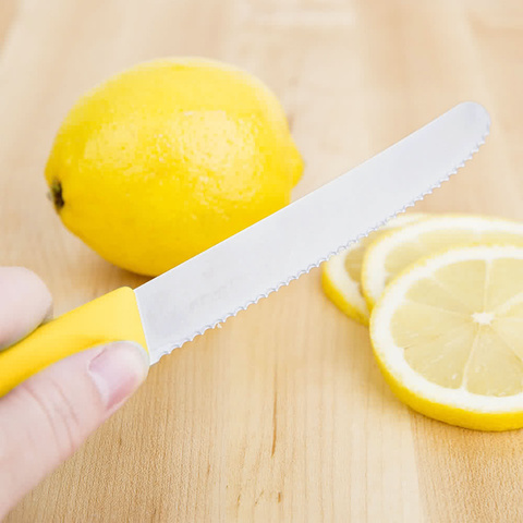 Нож Victorinox с волнистым лезвием, жёлтый (6.7836.L118)