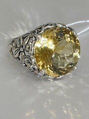 Ева цитрин (кольцо из серебра)