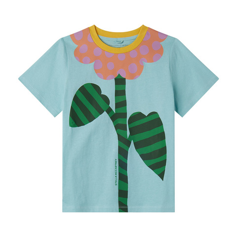 Футболка Stella McCartney Kids Flower Blue