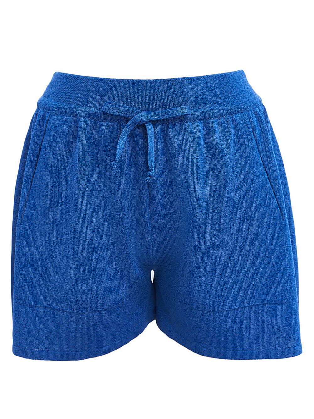 Женские шорты синего цвета из вискозы