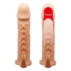 Телесная удлиняющая насадка Penis Sleeve Emmitt - 17 см. - 