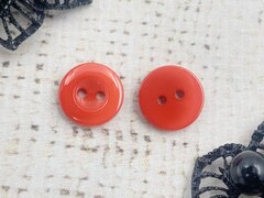 Пуговицы, d 1,2 см, 2 прокола, красный